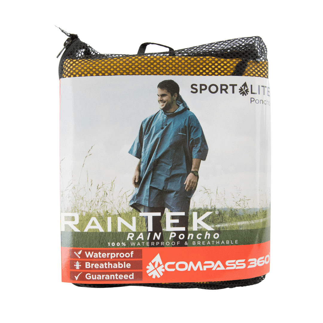Sport Lite Rain Poncho RainTek, Reusable and Waterproof