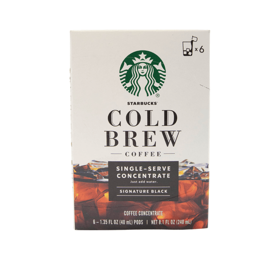 Starbucks Cold Brew Single Serve Concentrate Signature Black Coffee 6 Count-BEST BY 06/21/24