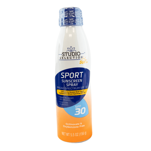 Studio Select Sport Sunscreen Spray 30SPF, 5.5oz-BEST BY 08/17/24