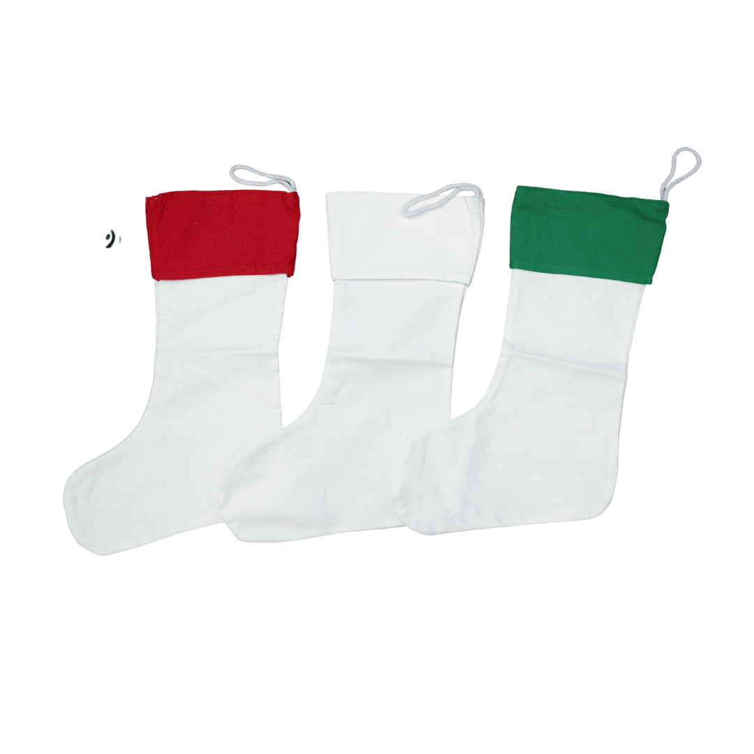 Sublimation Blank Christmas Stocking, 16" x 6"