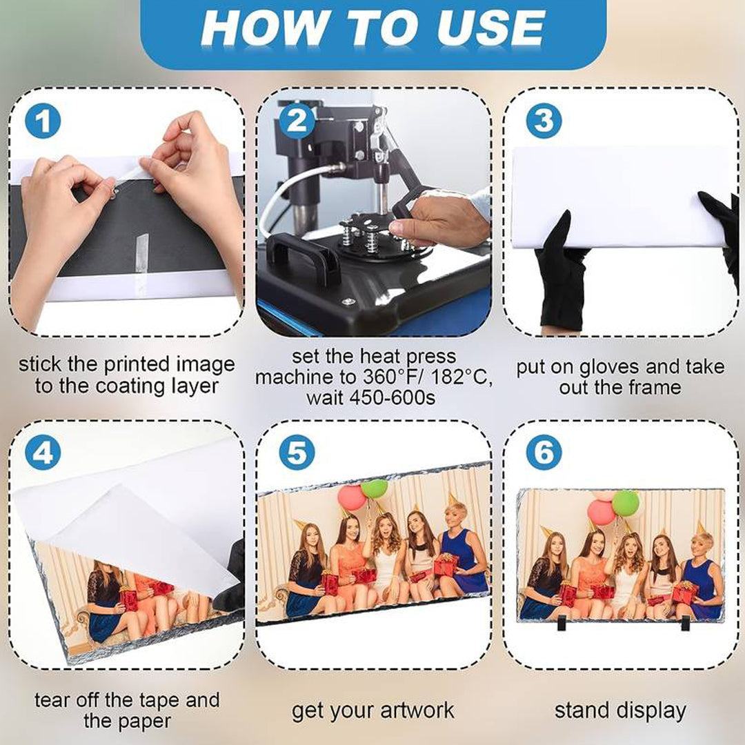 Sublimation Rectangle Photo Slate 5.5" x 7.5"
