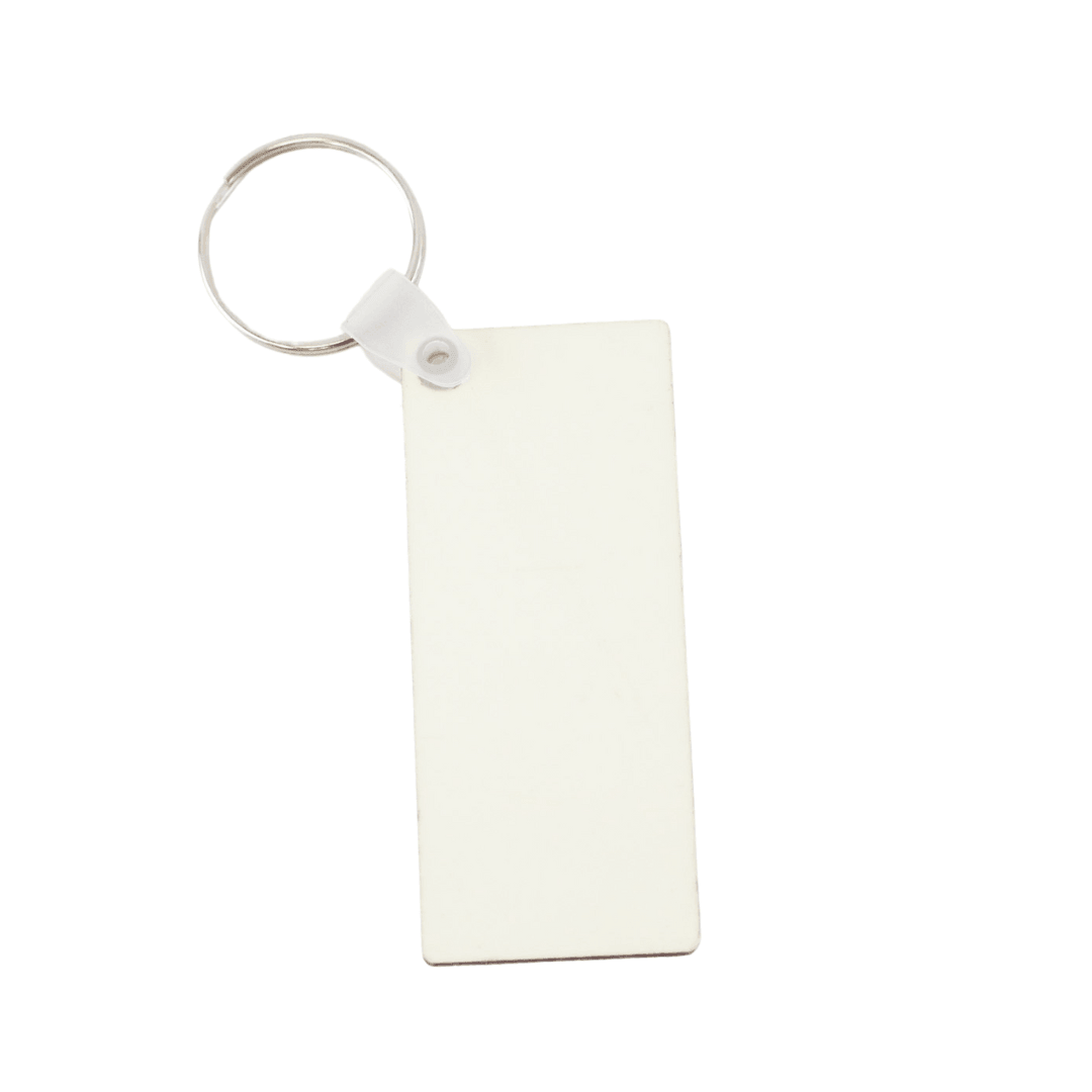 Rectangular Sublimation Keychains Sublimation Keychain Wooden Rectangle w/Keyring, 10 Count