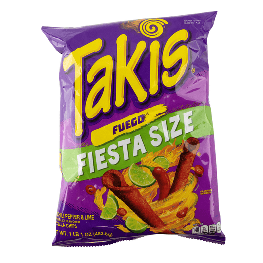 Takis Fuego Fiesta Size Pepper & Lime Chips 17oz-BEST BY 04/27/24