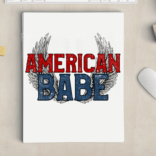 American Babe Wings Sublimation Transfer