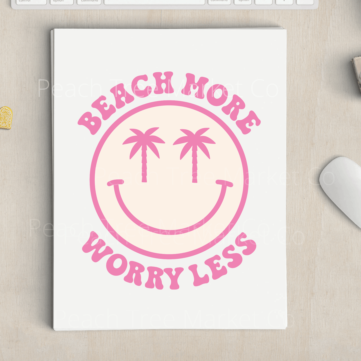 Beach More Worry Less Sublimation Transfer
