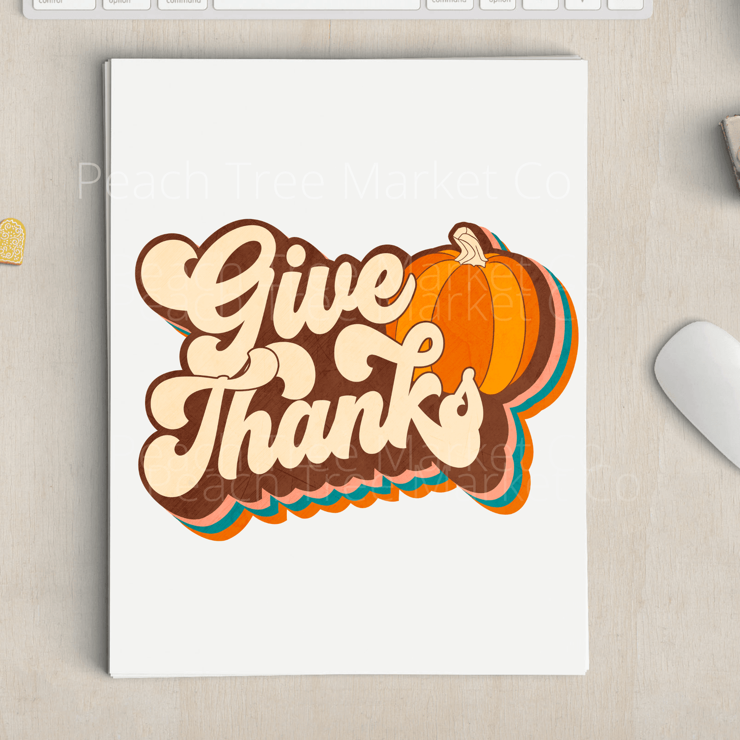 Give Thanks Sublimation Transfer